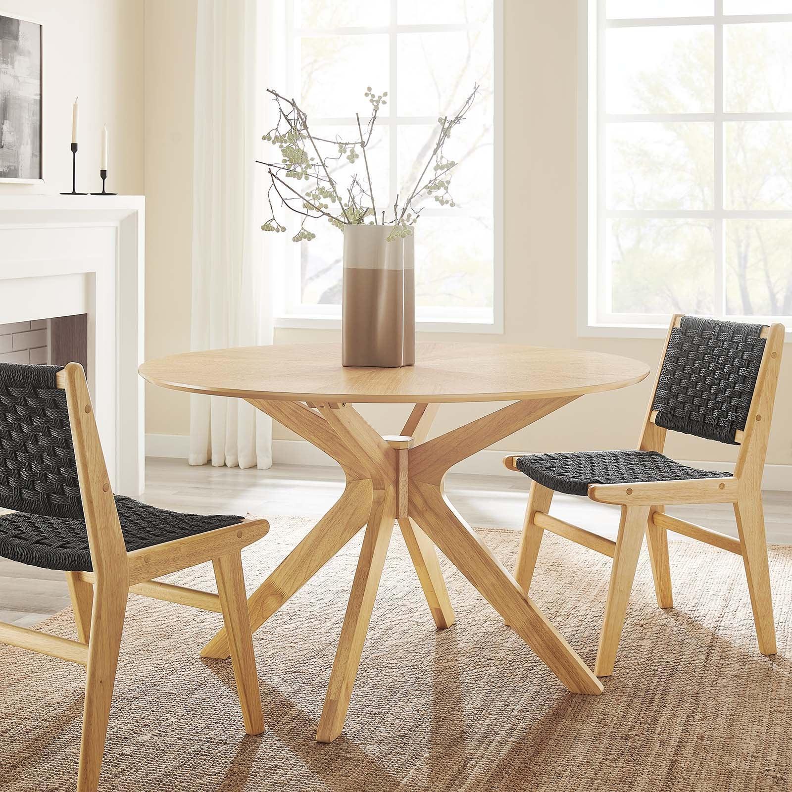 Modway Crossroads 47" Round Wood Dining Table, EEI-3847 FredCo