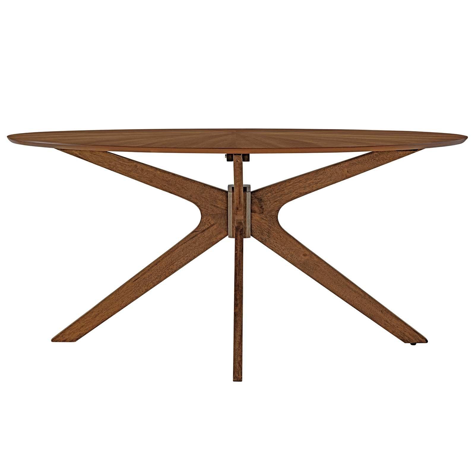 Modway Crossroads 63" Oval Wood Dining Table FredCo