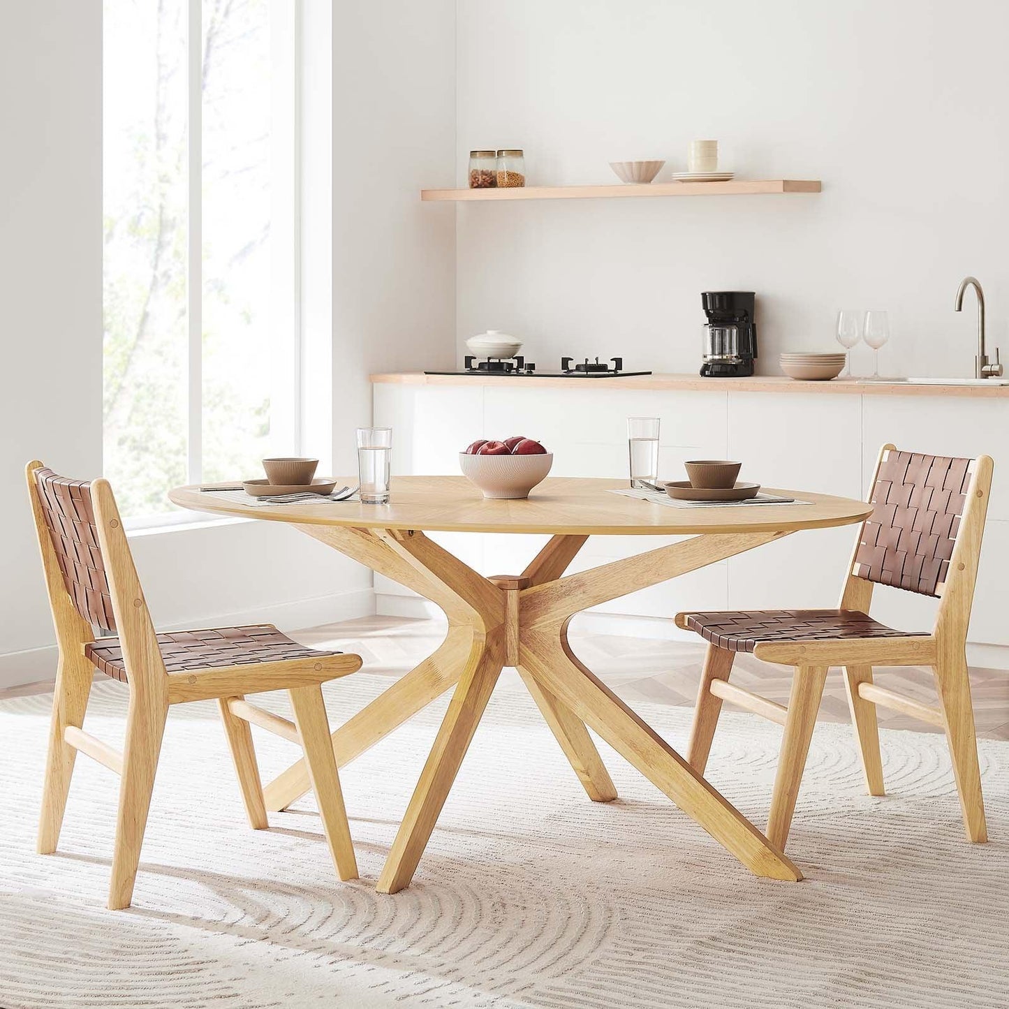 Modway Crossroads 63" Oval Wood Dining Table, EEI-3848 FredCo
