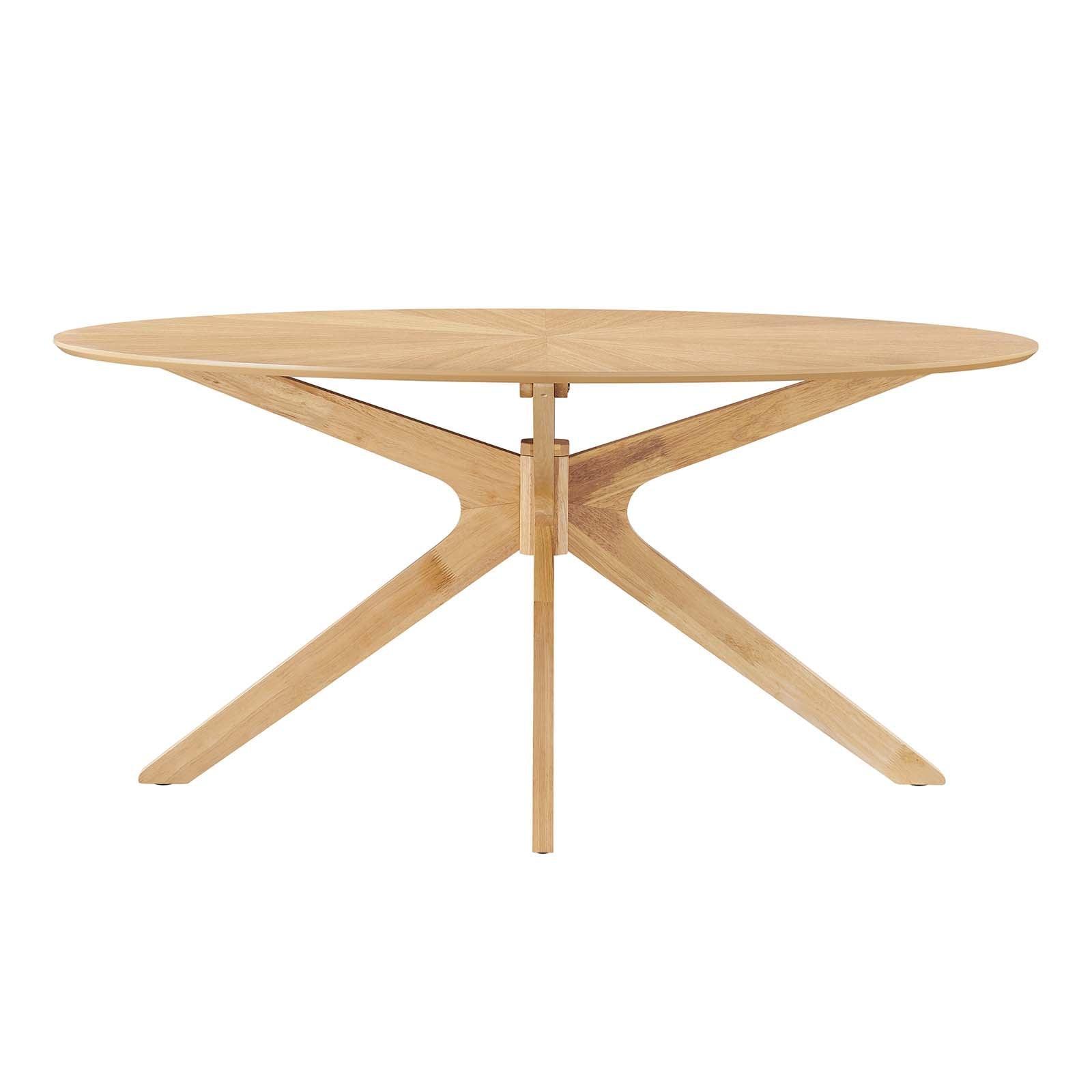 Modway Crossroads 63" Oval Wood Dining Table, EEI-3848 FredCo