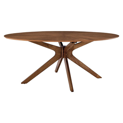 Modway Crossroads 71" Oval Wood Dining Table FredCo