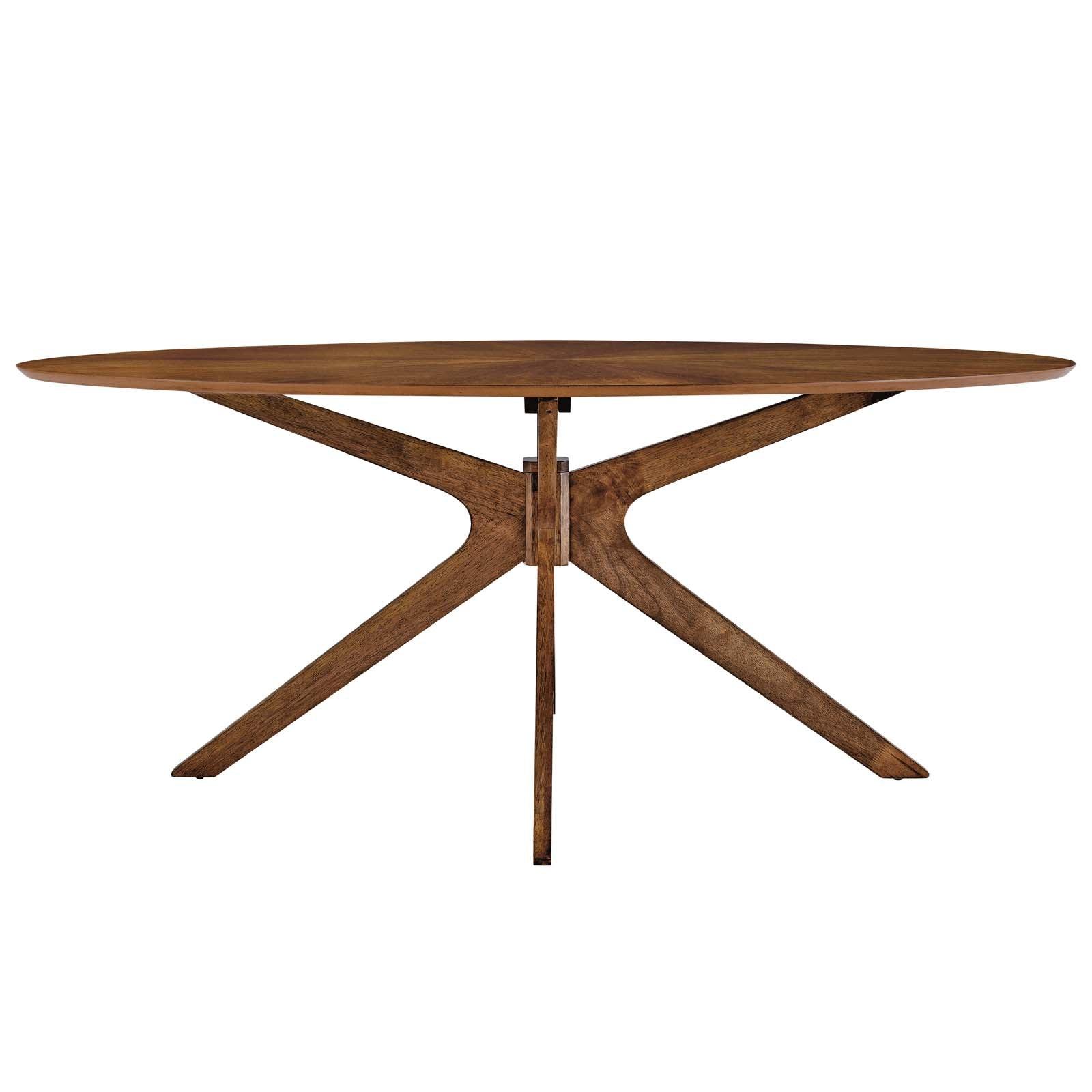 Modway Crossroads 71" Oval Wood Dining Table FredCo