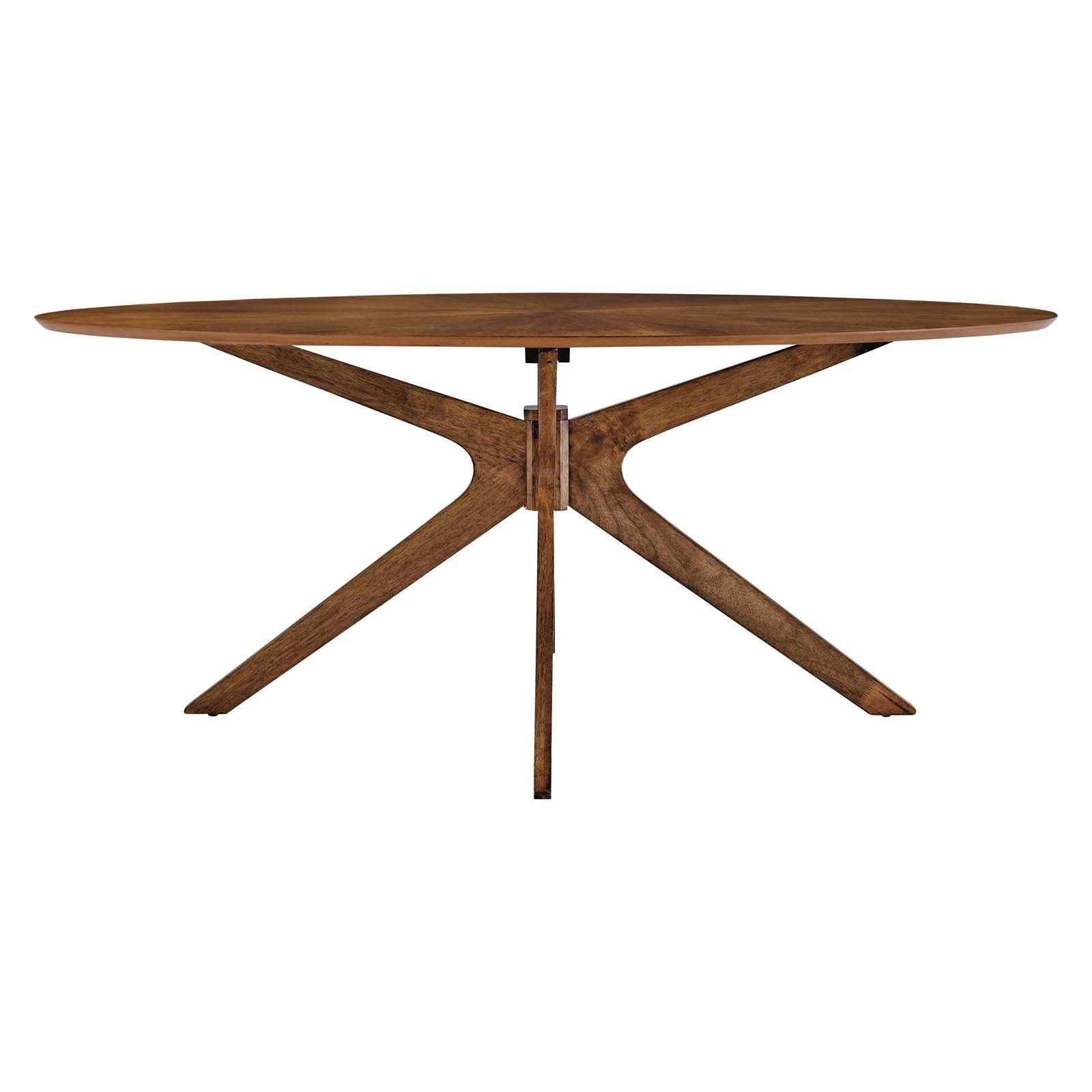 Modway Crossroads 71" Oval Wood Dining Table FredCo