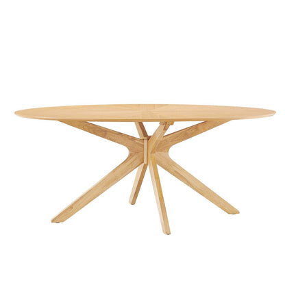 Modway Crossroads 71" Oval Wood Dining Table, EEI-3849 FredCo