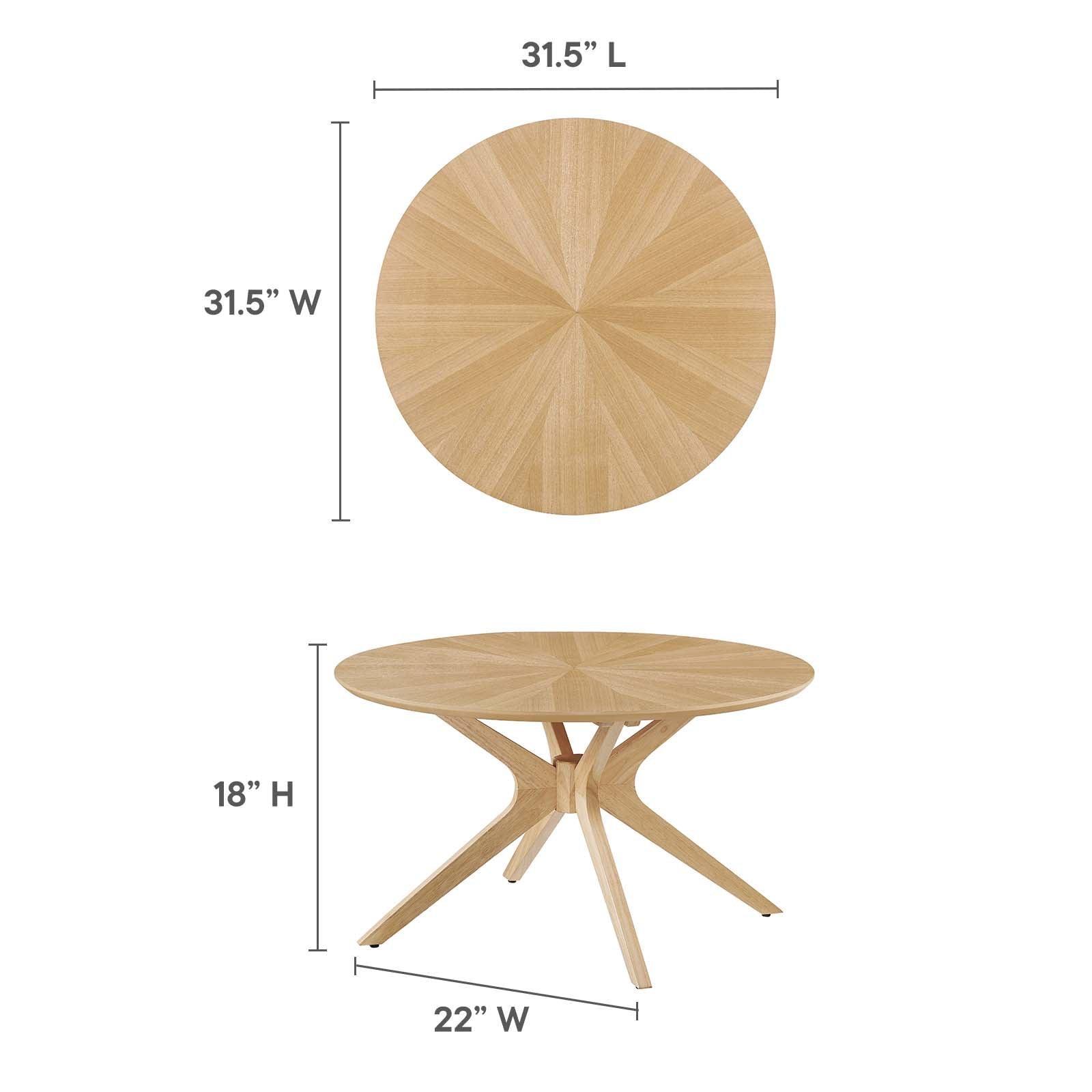 Modway Crossroads Round Wood Coffee Table, EEI-6557 FredCo