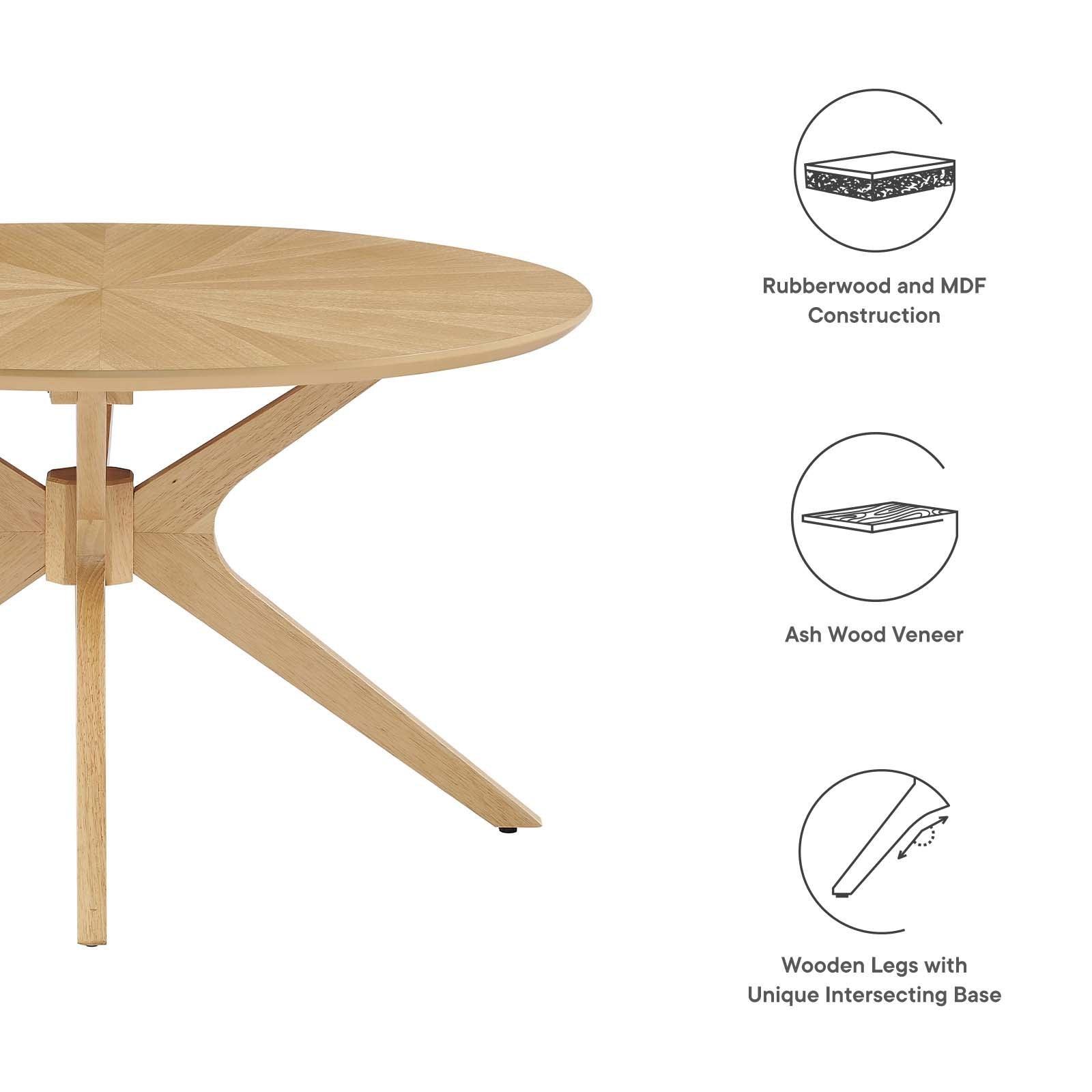 Modway Crossroads Round Wood Coffee Table, EEI-6557 FredCo