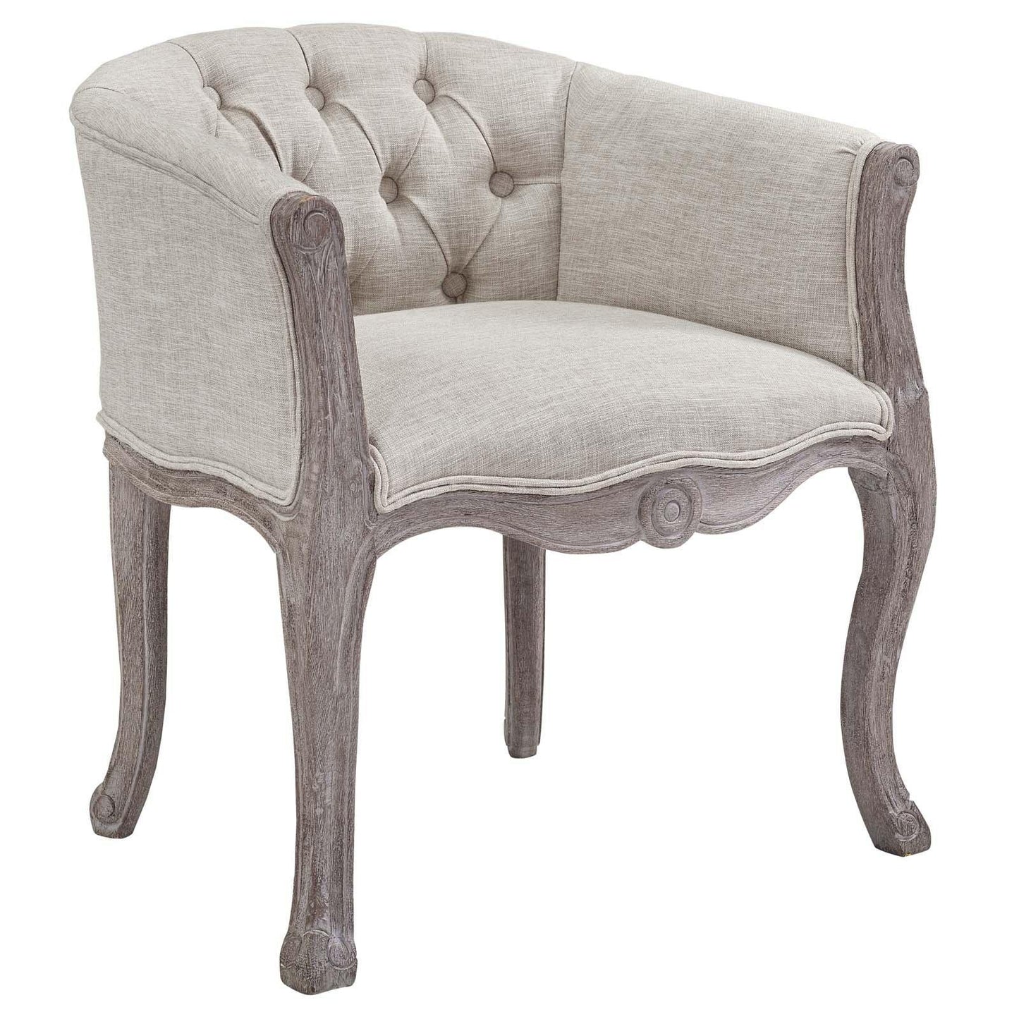 Modway Crown Dining Armchair Upholstered Fabric Set of 4 FredCo
