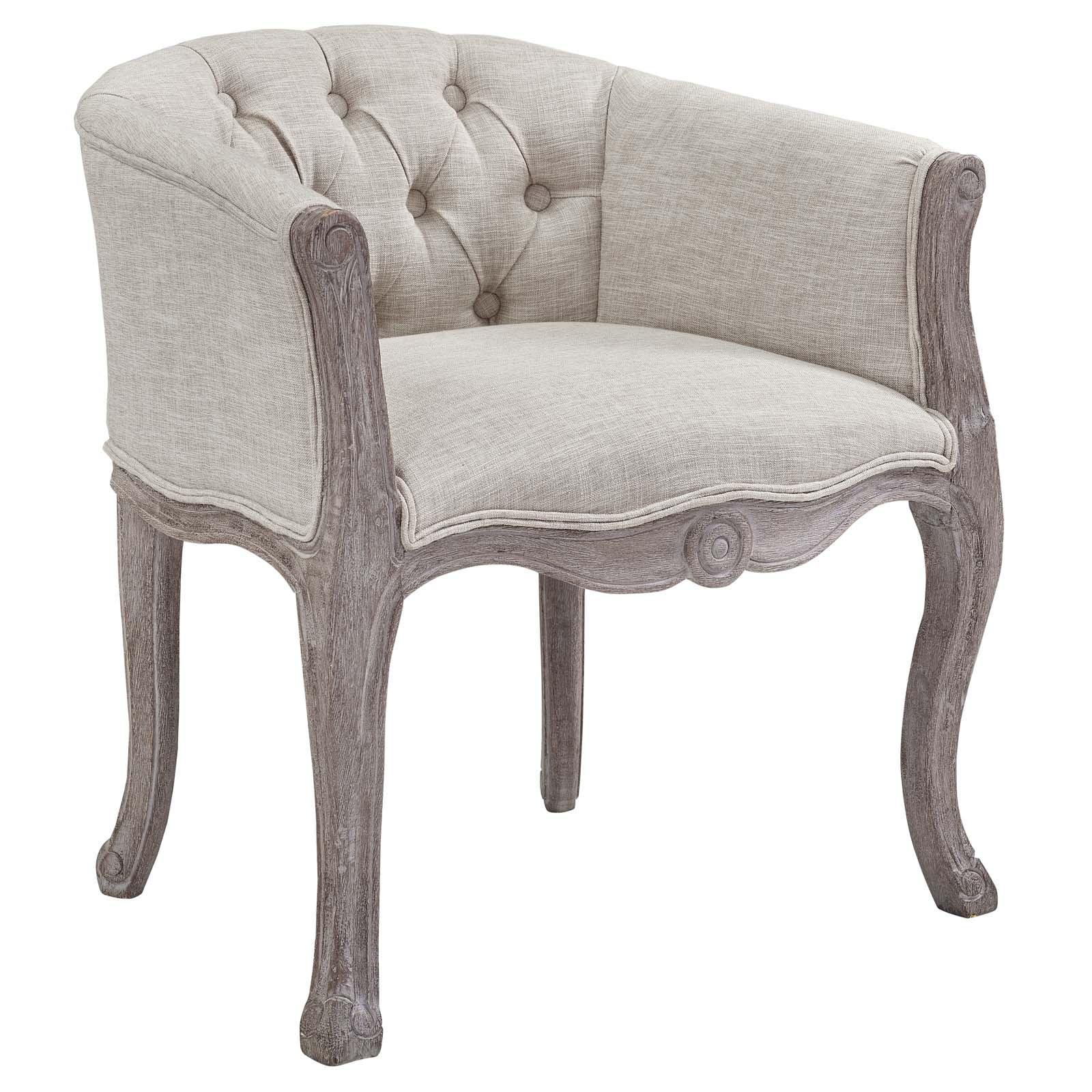 Modway Crown Dining Armchair Upholstered Fabric Set of 4 FredCo