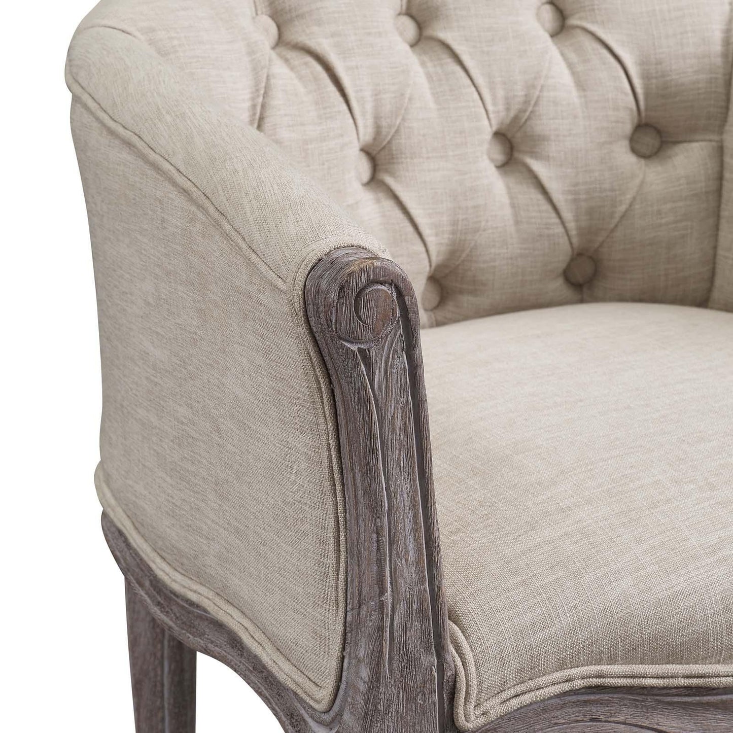 Modway Crown Vintage French Upholstered Fabric Accent Chair FredCo