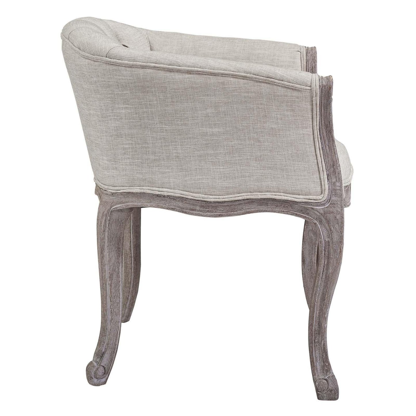Modway Crown Vintage French Upholstered Fabric Dining Armchair Set of 2 FredCo