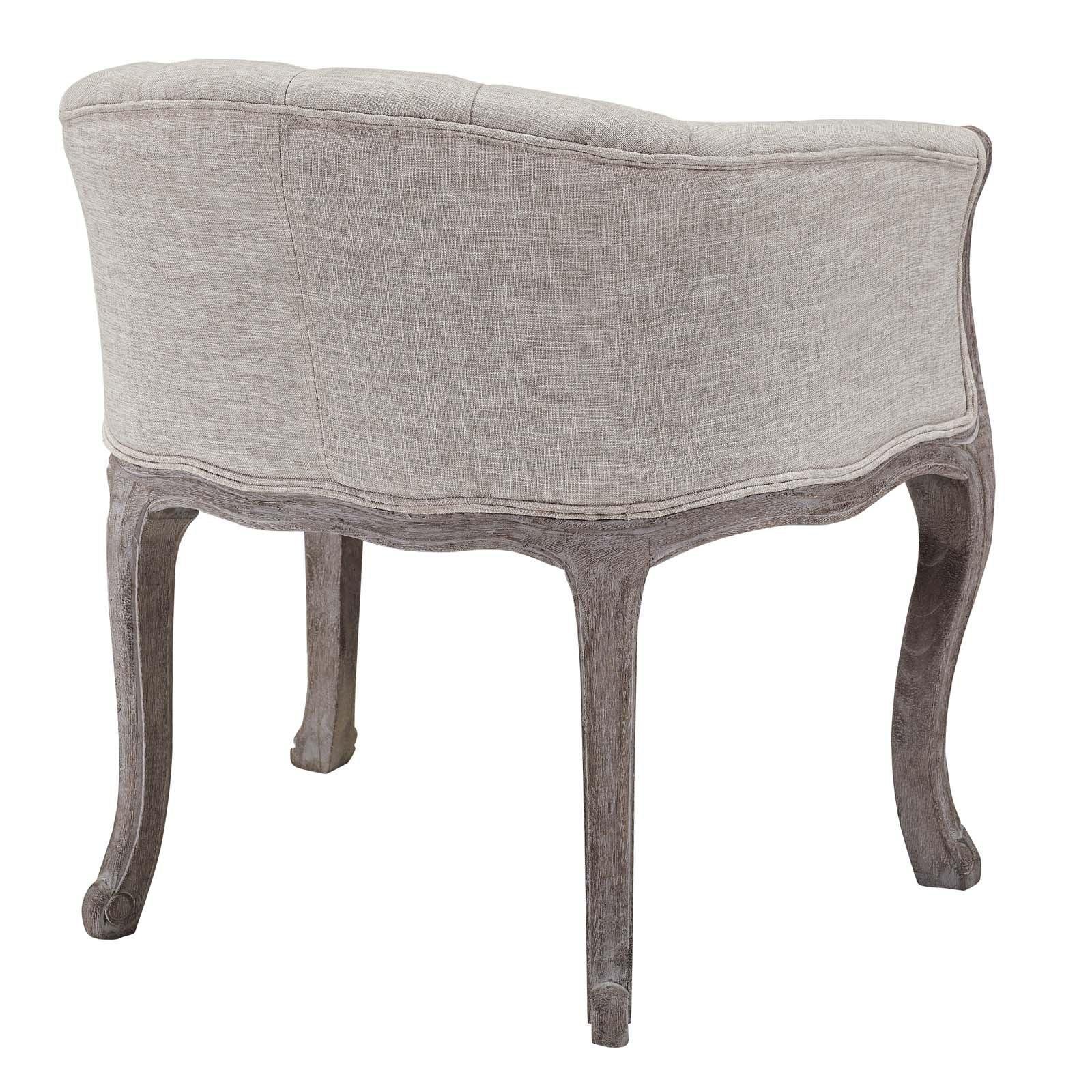 Modway Crown Vintage French Upholstered Fabric Dining Armchair Set of 2 FredCo