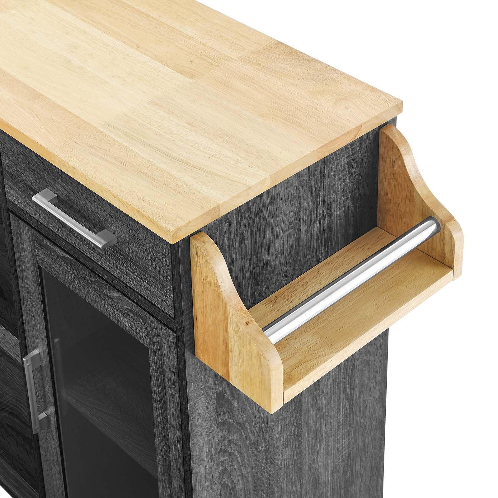 Modway Culinary Kitchen Cart With Spice Rack FredCo