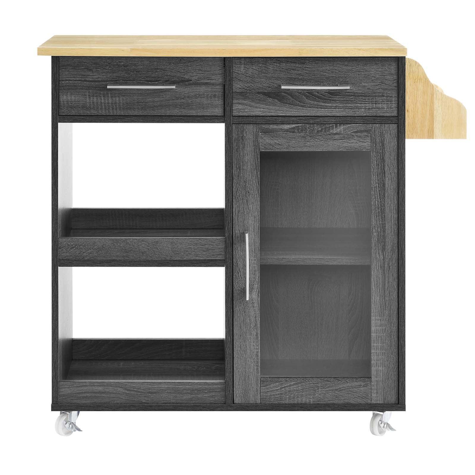 Modway Culinary Kitchen Cart With Spice Rack FredCo