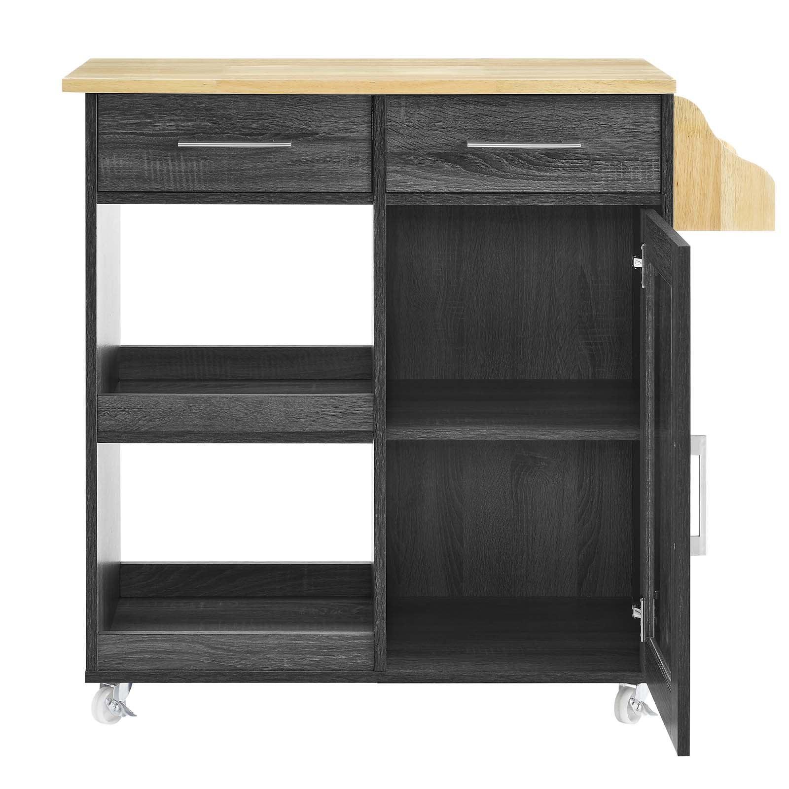 Modway Culinary Kitchen Cart With Spice Rack FredCo