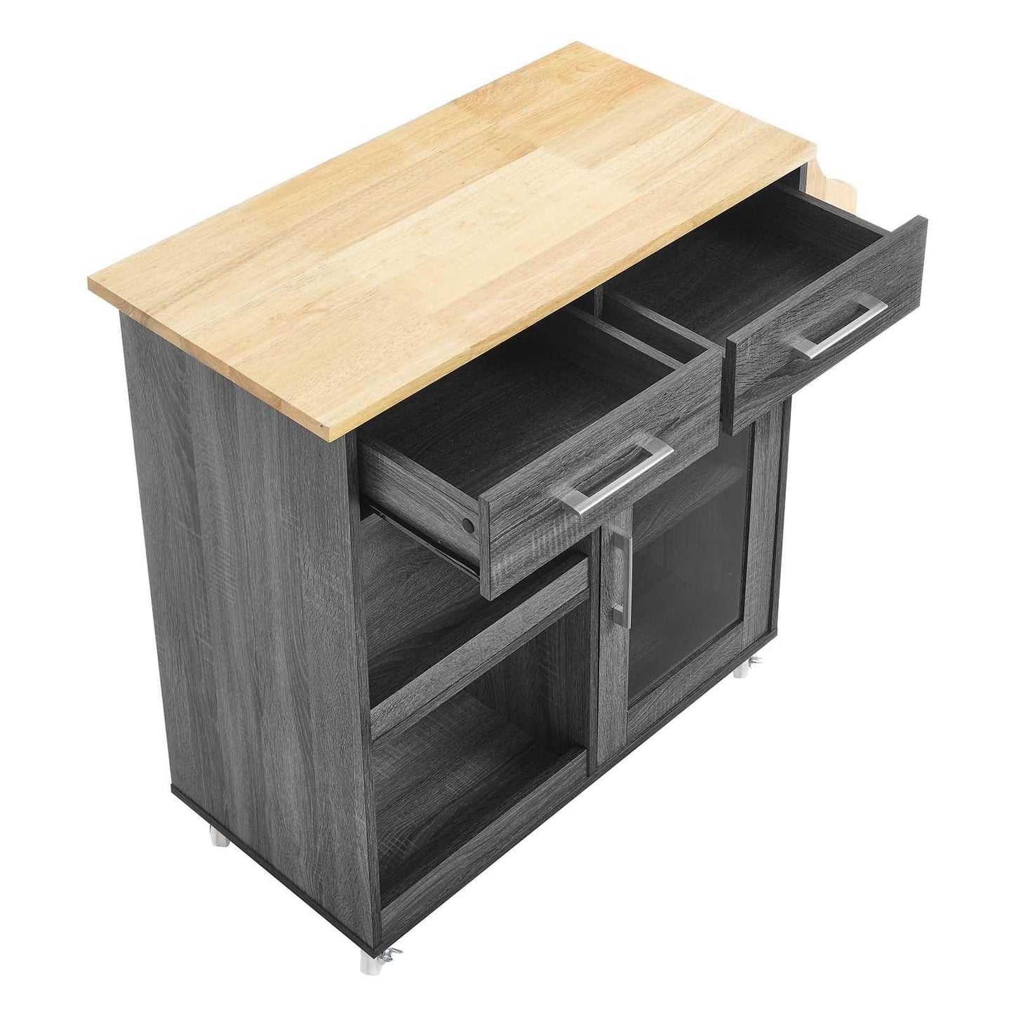 Modway Culinary Kitchen Cart With Spice Rack FredCo