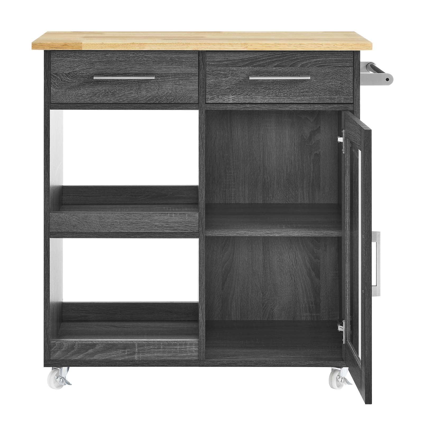 Modway Culinary Kitchen Cart With Towel Bar FredCo