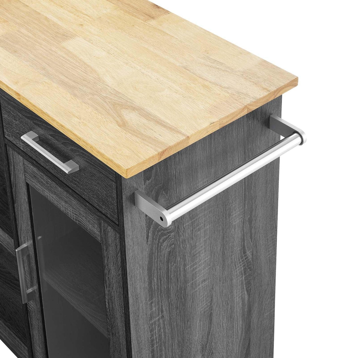 Modway Culinary Kitchen Cart With Towel Bar FredCo