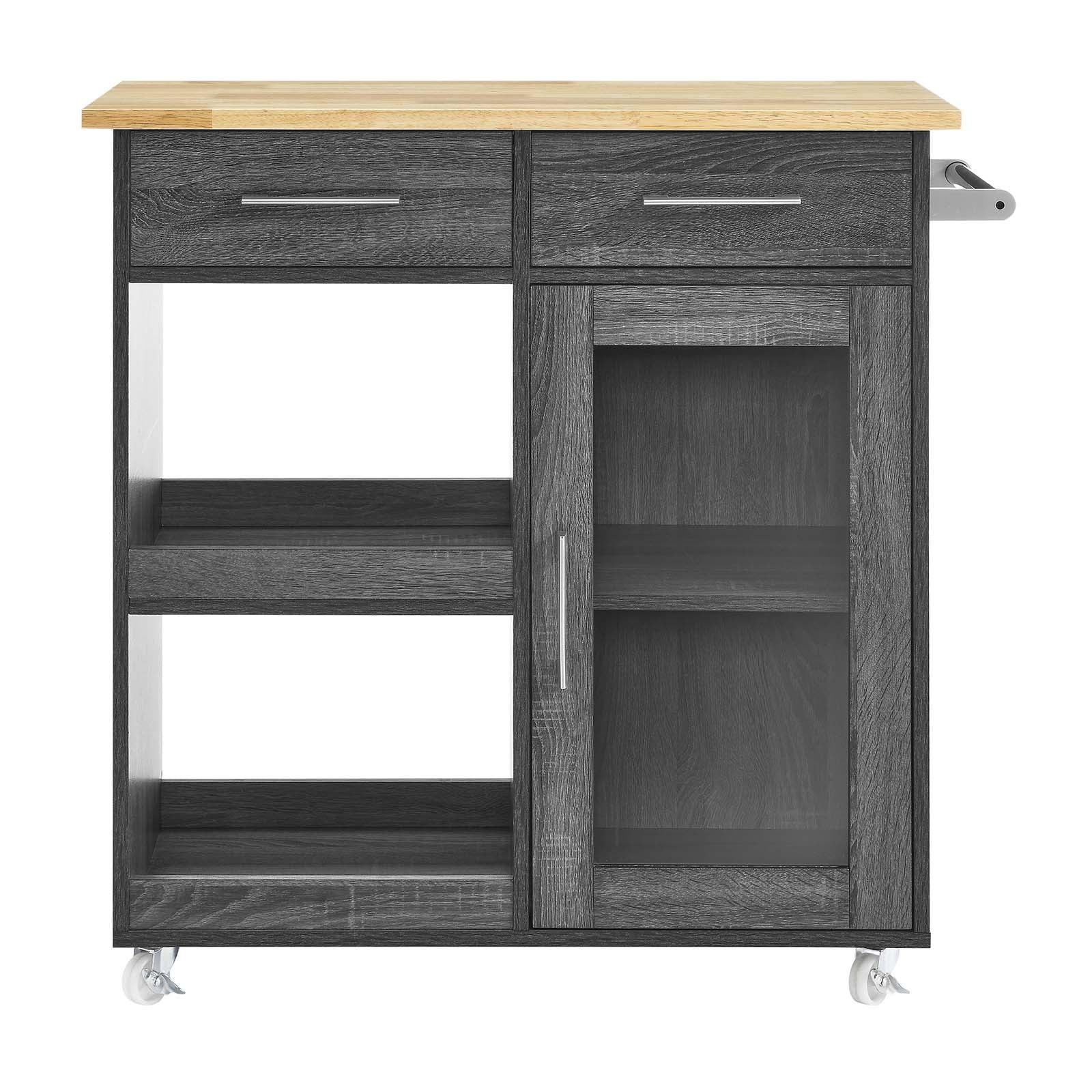 Modway Culinary Kitchen Cart With Towel Bar FredCo