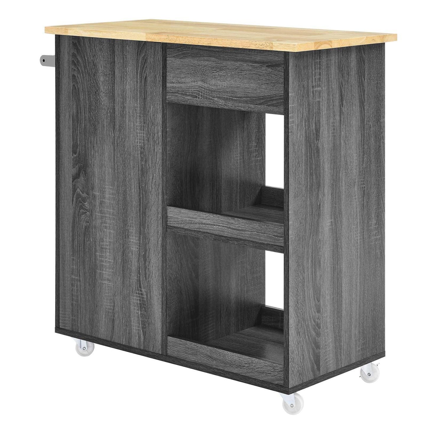 Modway Culinary Kitchen Cart With Towel Bar FredCo