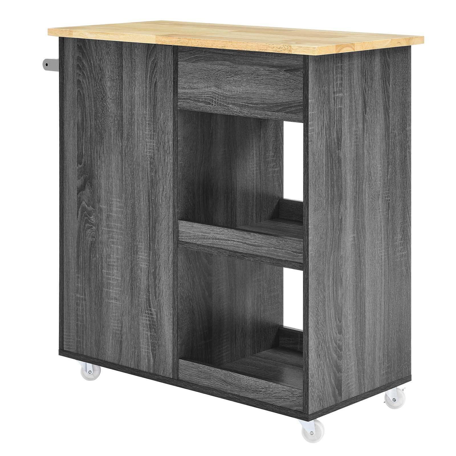 Modway Culinary Kitchen Cart With Towel Bar FredCo