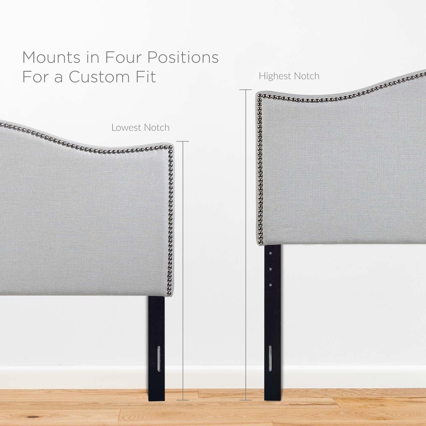 Modway Curl King Nailhead Upholstered Headboard FredCo