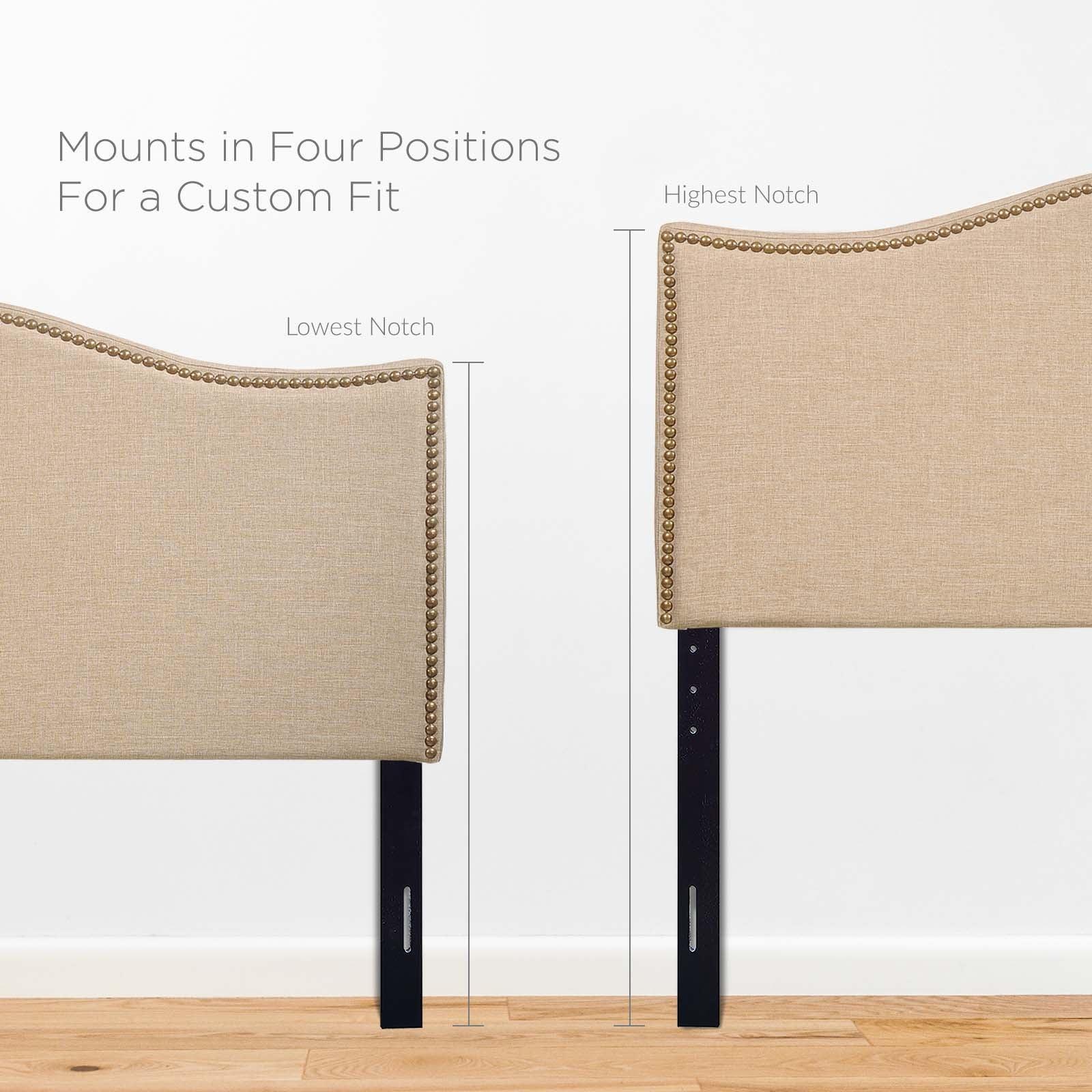 Modway Curl Queen Nailhead Upholstered Headboard FredCo