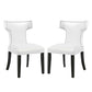 Modway Curve Dining Chair Vinyl Set of 2 FredCo