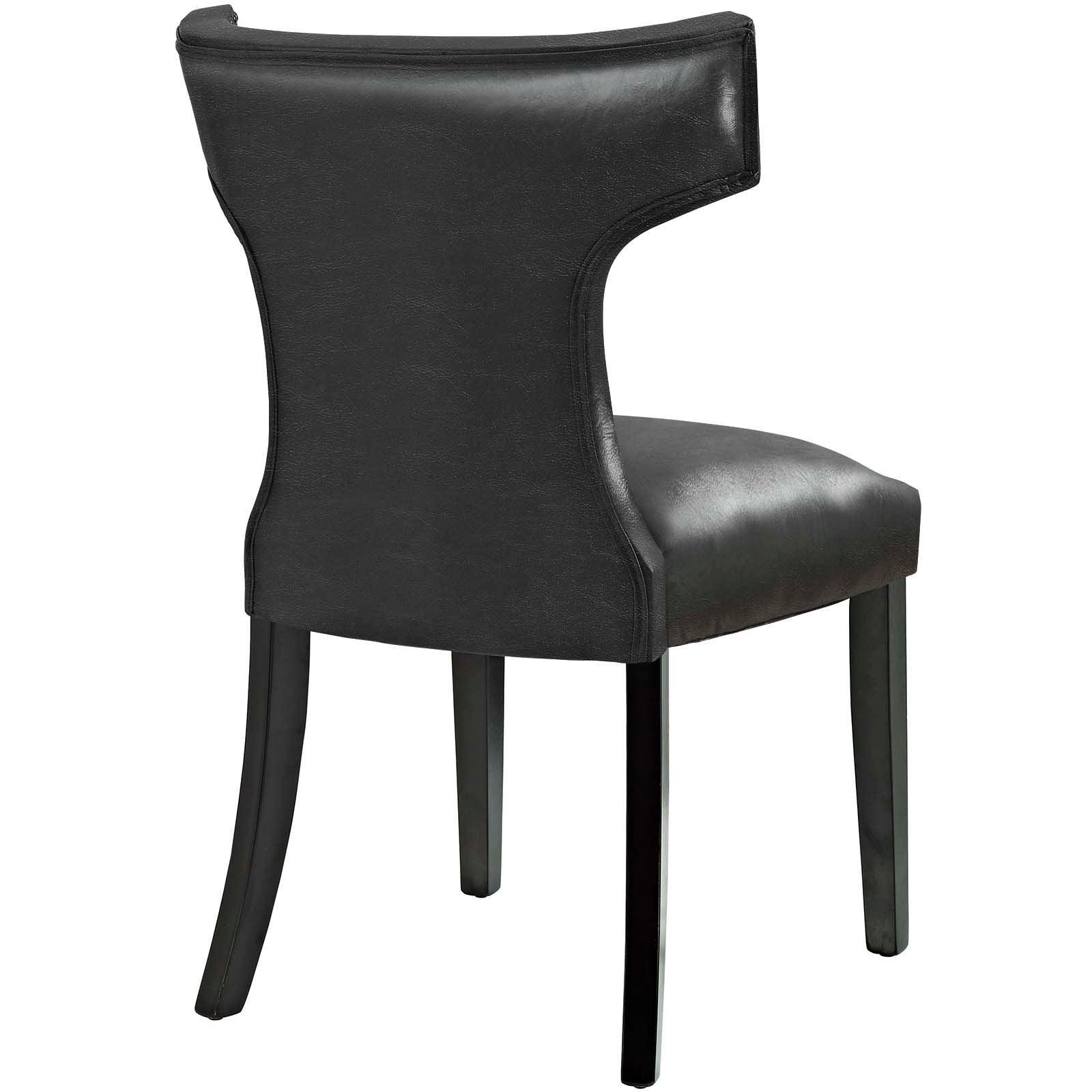 Modway Curve Dining Chair Vinyl Set of 2 FredCo