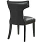 Modway Curve Dining Chair Vinyl Set of 2 FredCo