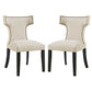 Modway Curve Dining Side Chair Fabric Set of 2 FredCo