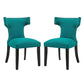 Modway Curve Dining Side Chair Fabric Set of 2 FredCo