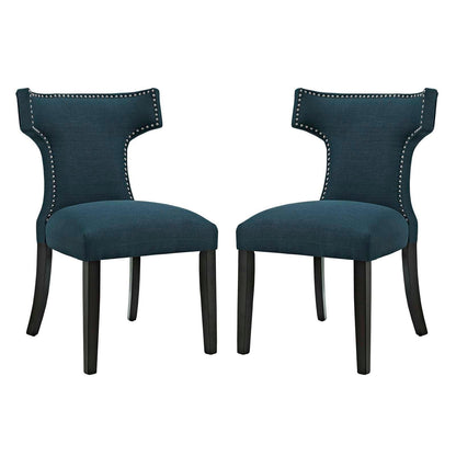 Modway Curve Dining Side Chair Fabric Set of 2 FredCo