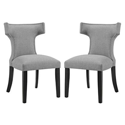 Modway Curve Dining Side Chair Fabric Set of 2 FredCo
