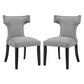 Modway Curve Dining Side Chair Fabric Set of 2 FredCo