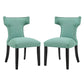 Modway Curve Dining Side Chair Fabric Set of 2 FredCo