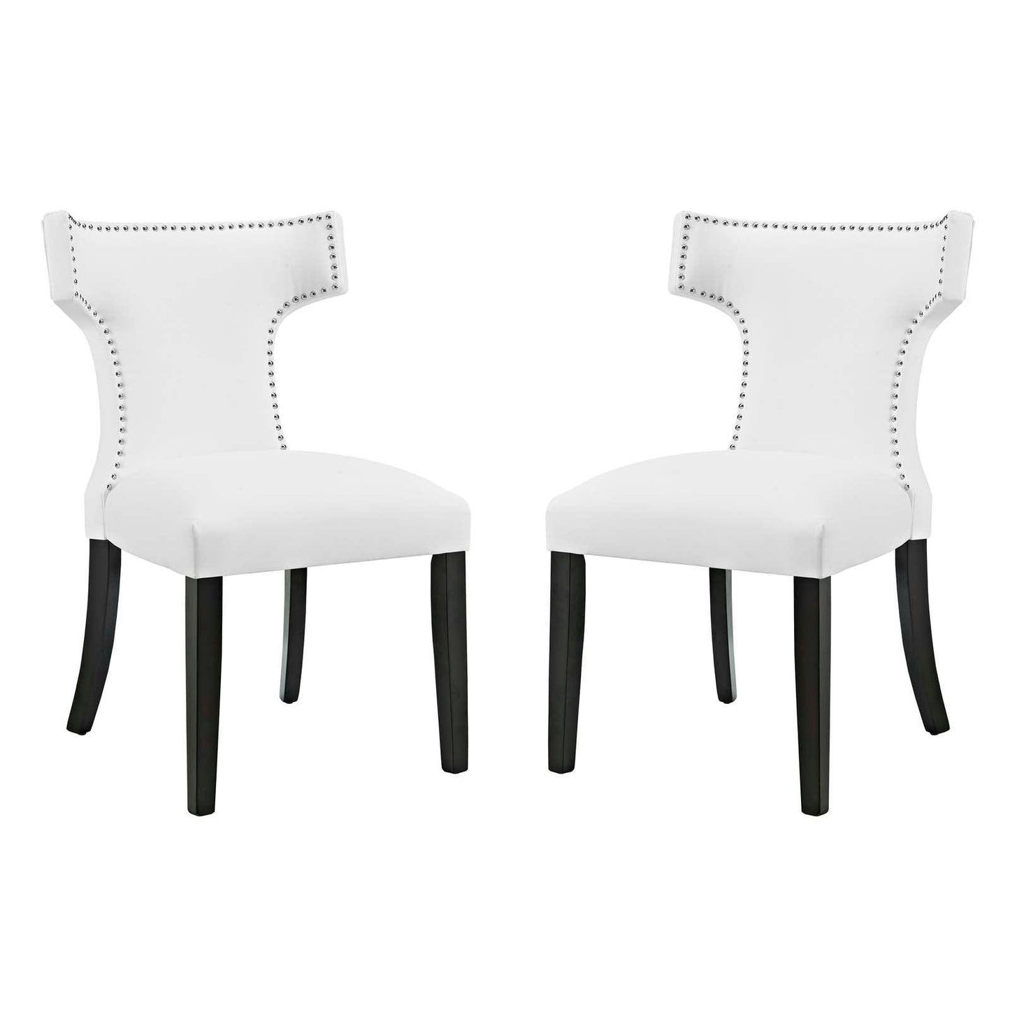Modway Curve Dining Side Chair Vinyl Set of 2 FredCo