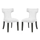 Modway Curve Dining Side Chair Vinyl Set of 2 FredCo