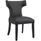 Modway Curve Dining Side Chair Vinyl Set of 2 FredCo