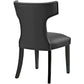 Modway Curve Vegan Leather Dining Chair FredCo