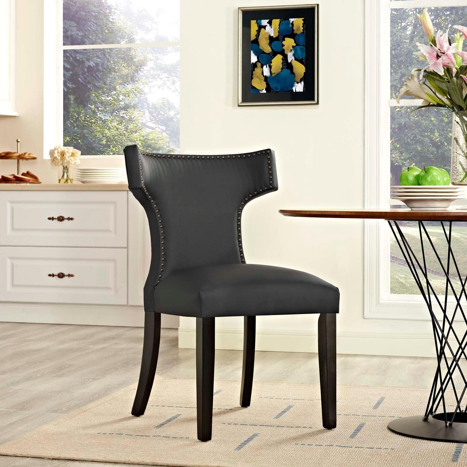 Modway Curve Vegan Leather Dining Chair FredCo