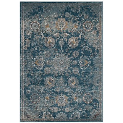 Modway Cynara Distressed Floral Persian Medallion Area Rug FredCo