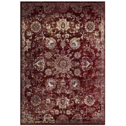 Modway Cynara Distressed Floral Persian Medallion Area Rug FredCo
