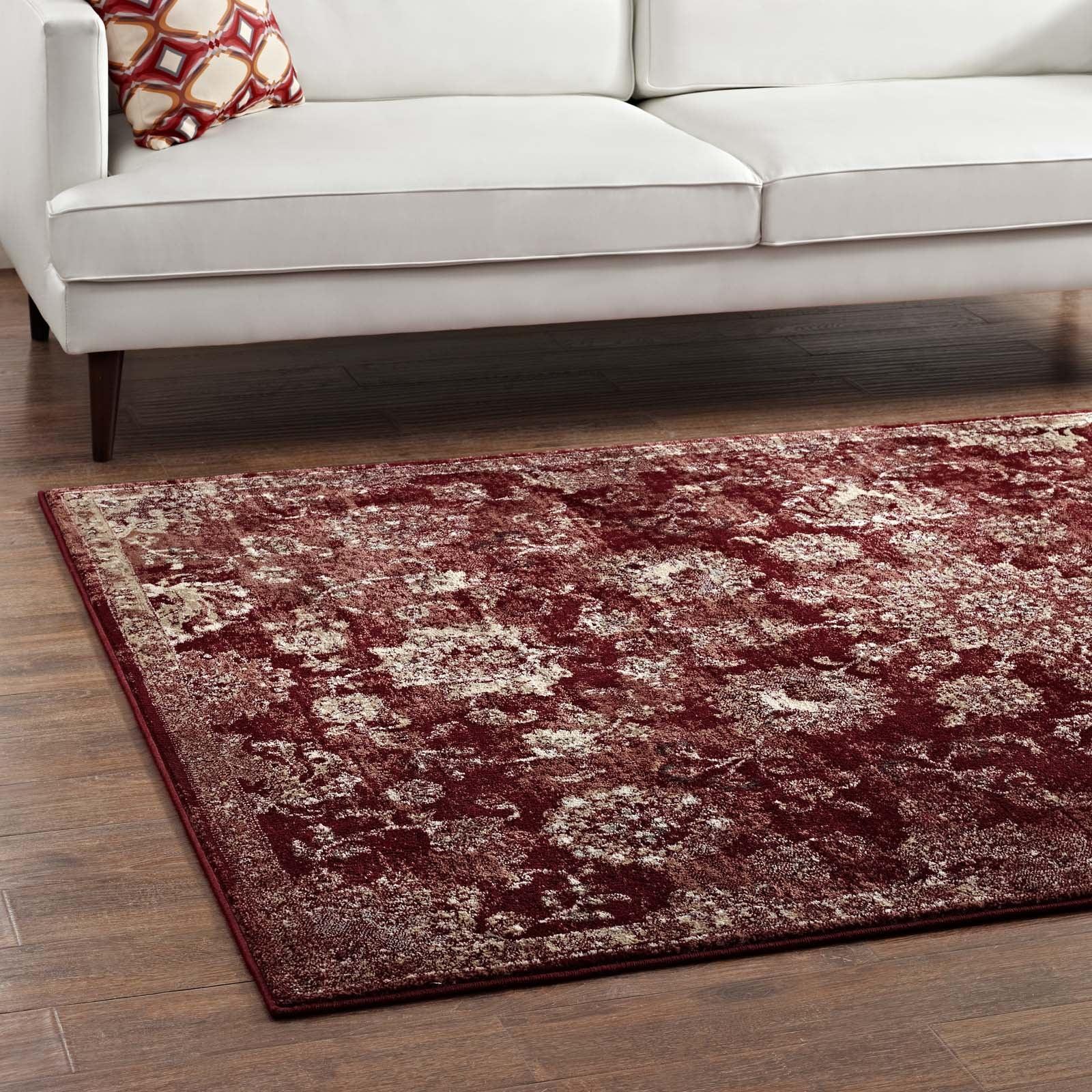 Modway Cynara Distressed Floral Persian Medallion Area Rug FredCo