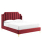 Modway Daniella Performance Velvet Queen Platform Bed FredCo