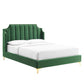 Modway Daniella Performance Velvet Queen Platform Bed FredCo