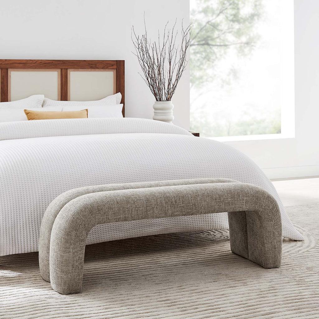 Modway Dax 50.5" Chenille Upholstered Accent Bench FredCo