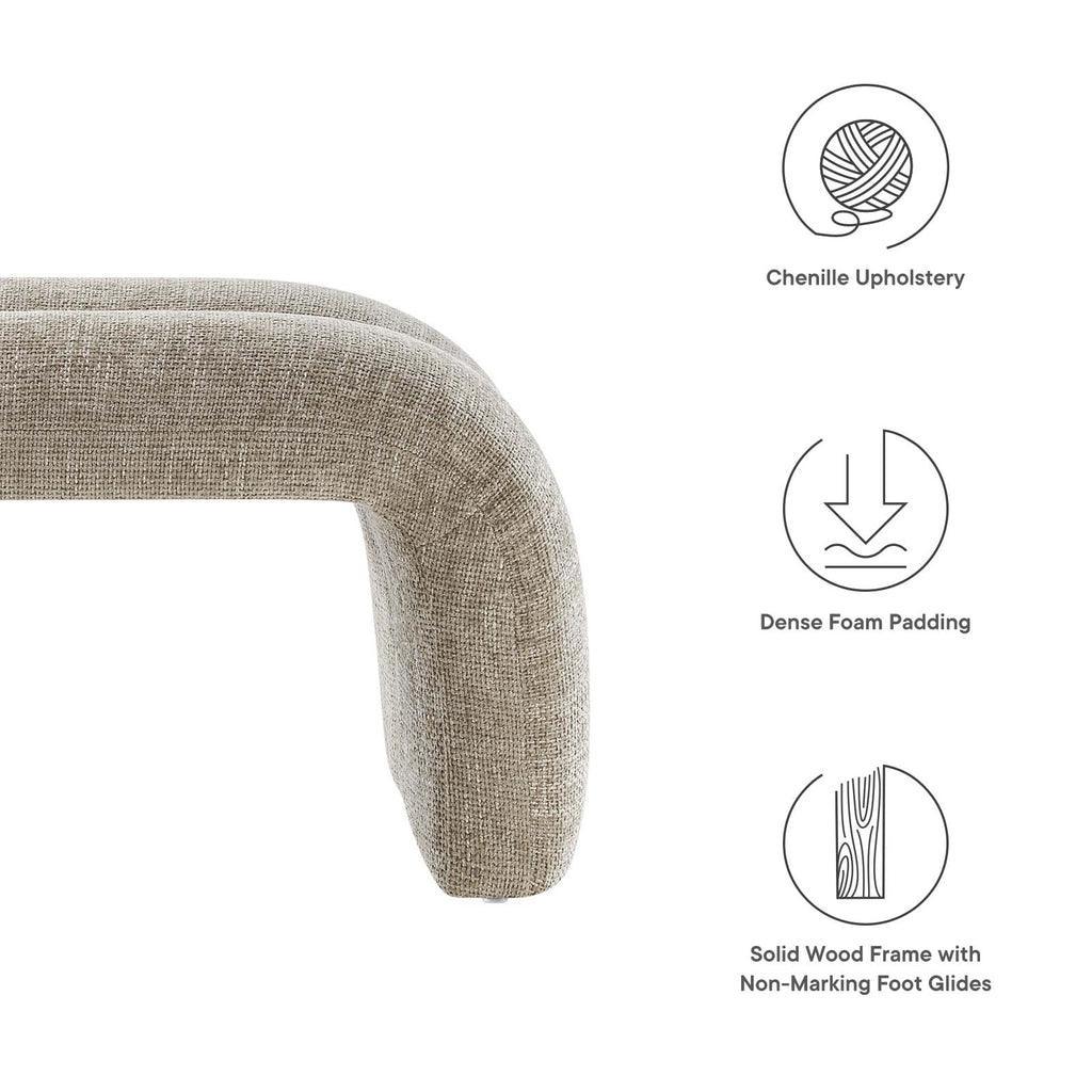 Modway Dax 50.5" Chenille Upholstered Accent Bench FredCo