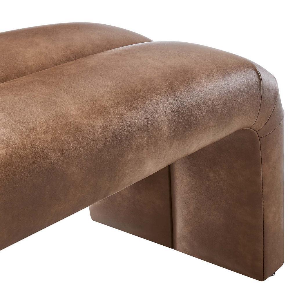 Modway Dax 50.5" Vegan Leather Upholstered Accent Bench FredCo