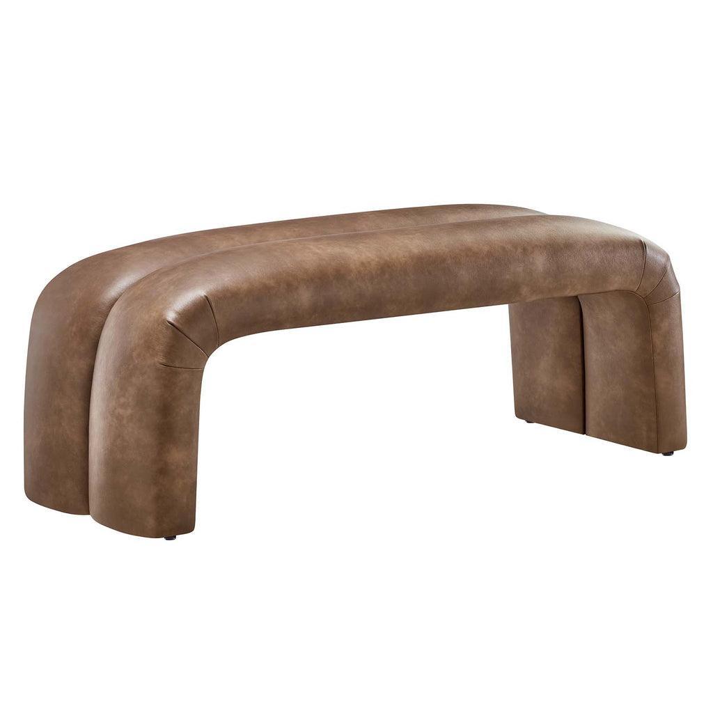 Modway Dax 50.5" Vegan Leather Upholstered Accent Bench FredCo
