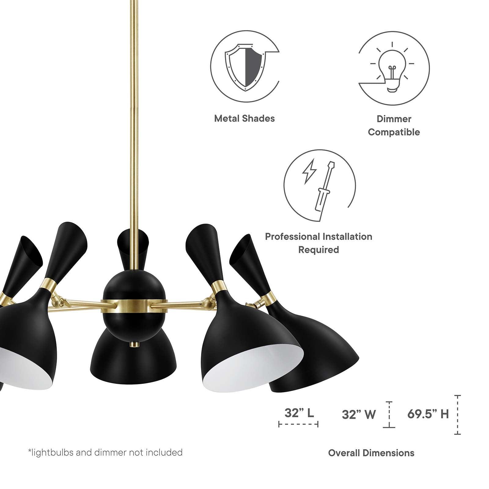 Modway Declare 5-Light 6" Arm Pendant FredCo